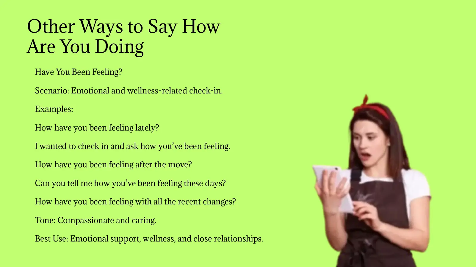 Other Ways to Say How Are You Doing