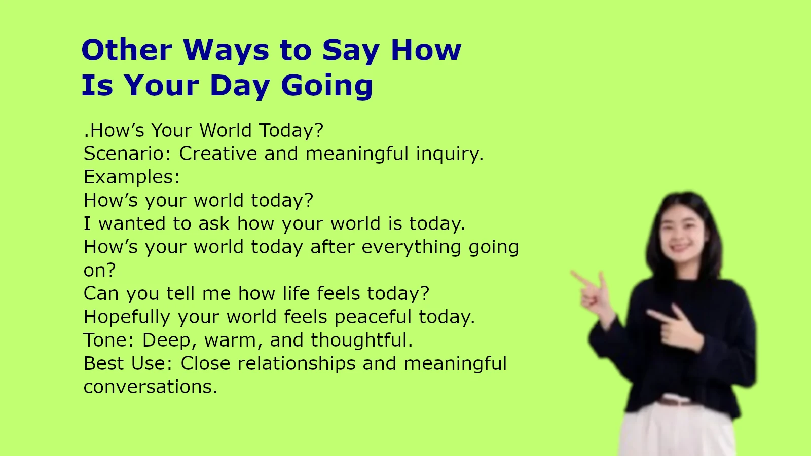 Other Ways to Say How Is Your Day Going
