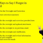 Other Ways to Say I Forgot in an Email