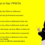 Other Ways to Say I Will Do My Best
