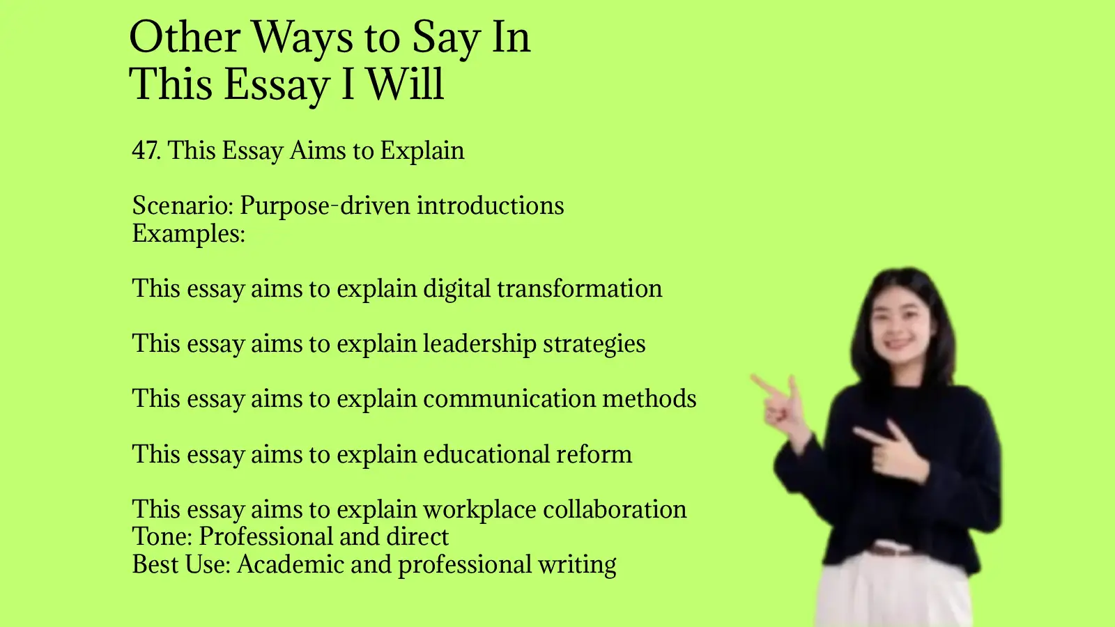 Other Ways to Say In This Essay I Will