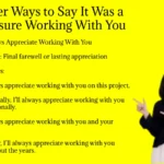 Other Ways to Say It Was a Pleasure Working With You