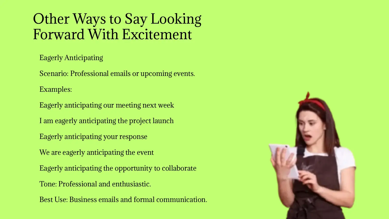 Other Ways to Say Looking Forward With Excitement