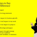 Other Ways to Say Make a Difference