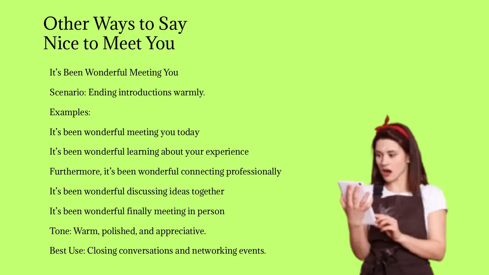 Other Ways to Say Nice to Meet You