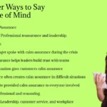 Other Ways to Say Peace of Mind