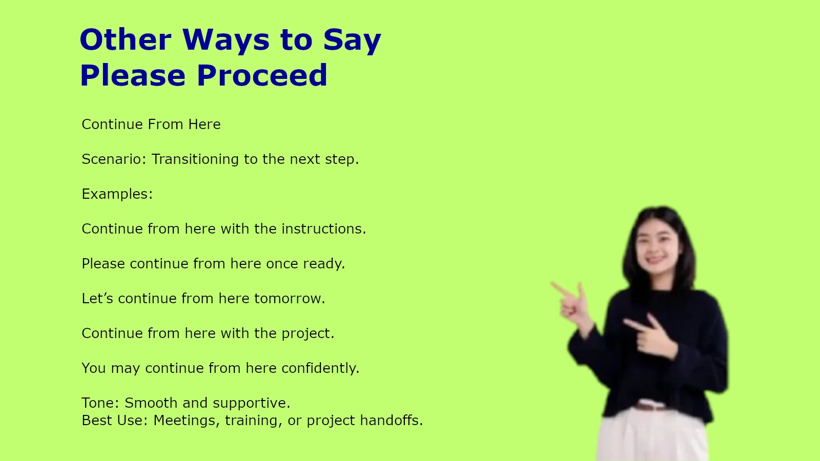 Other Ways to Say Please Proceed