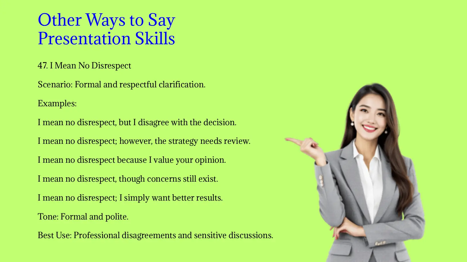 Other Ways to Say Presentation Skills