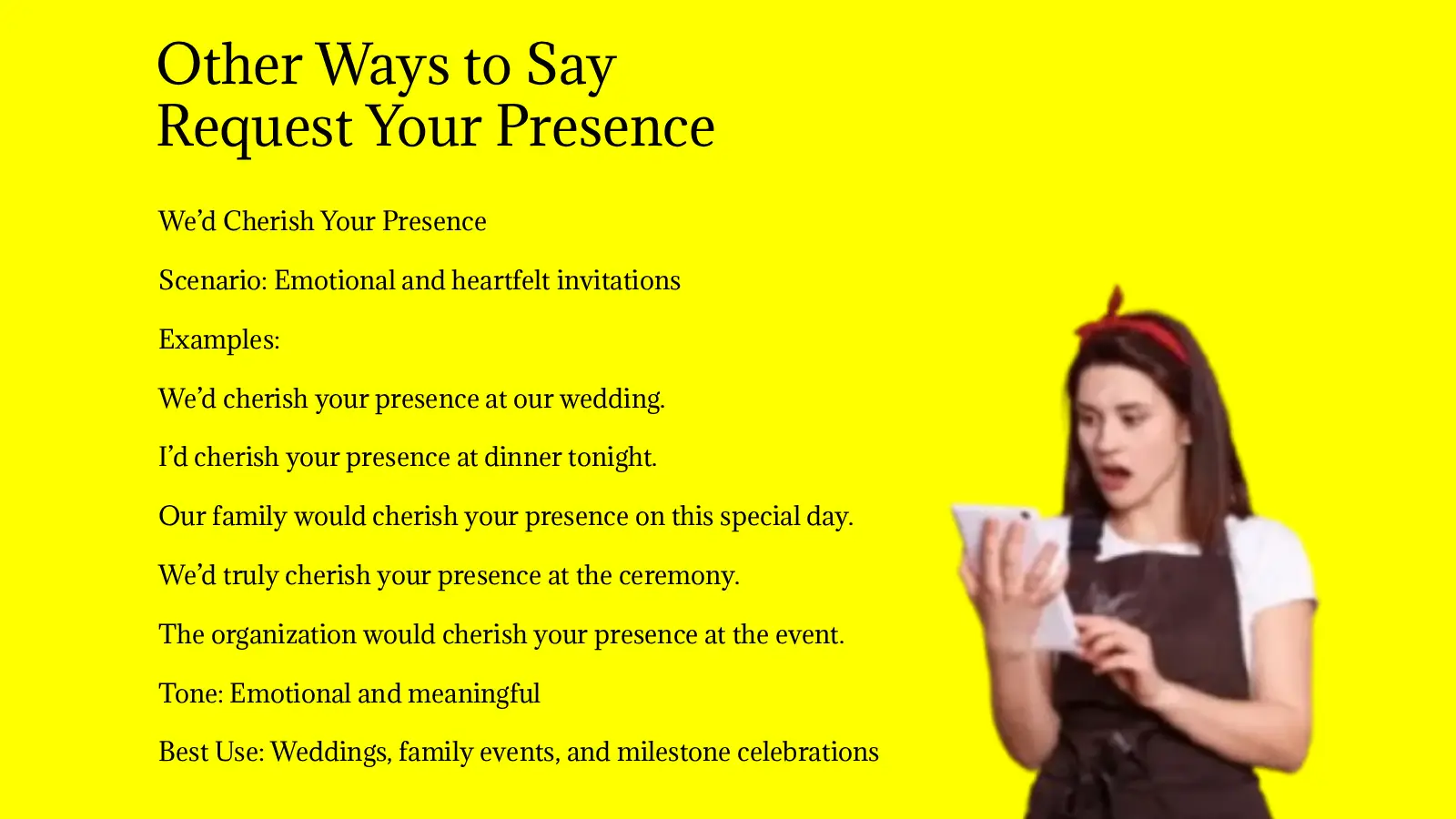 Other Ways to Say Request Your Presence