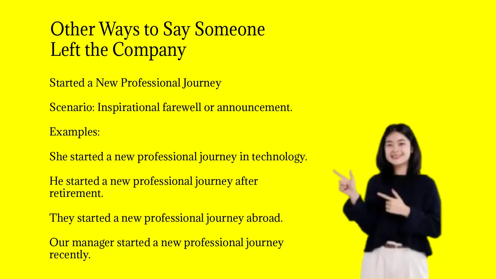 Other Ways to Say Someone Left the Company