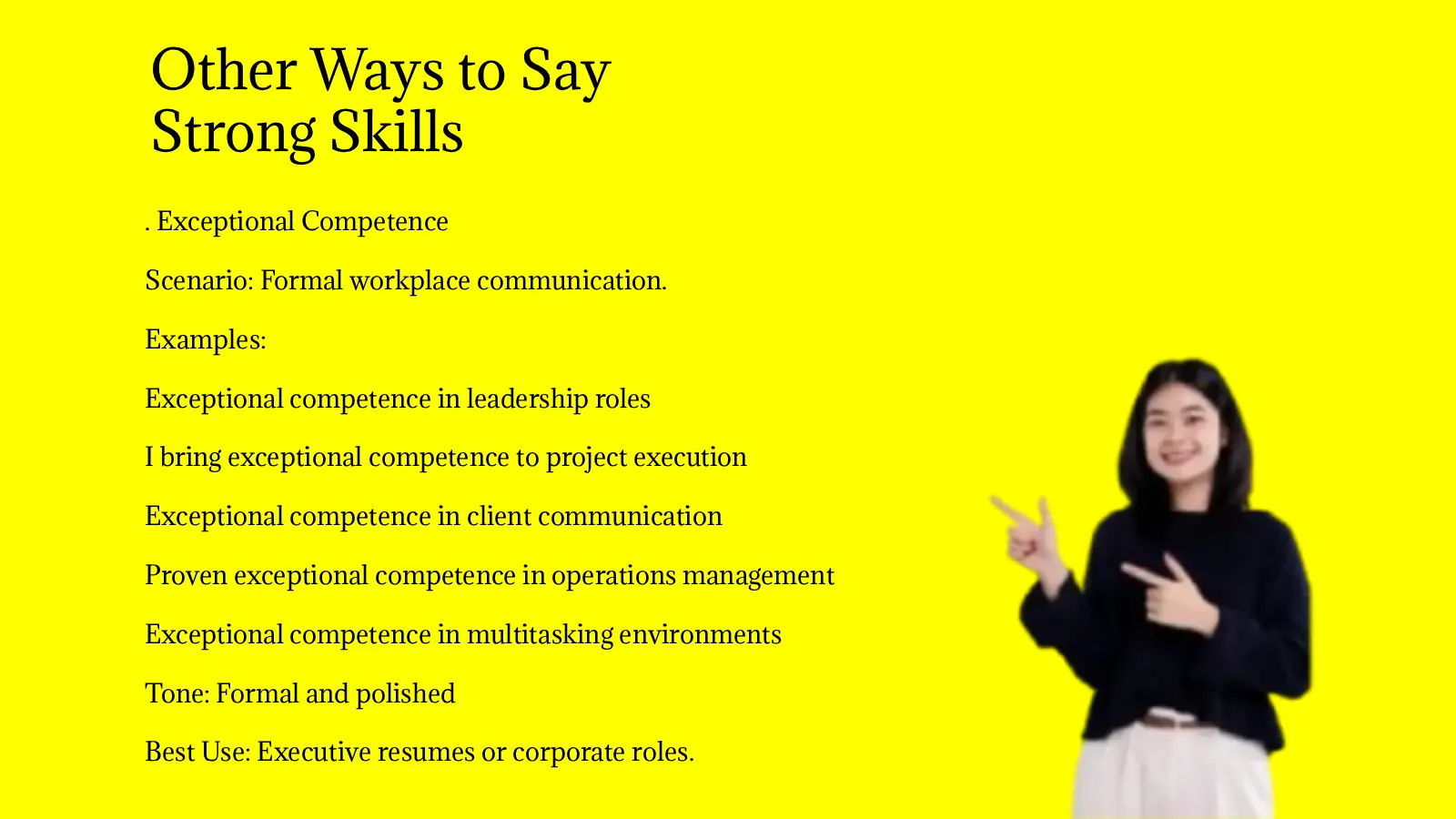 Other Ways to Say Strong Skills