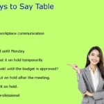 Other Ways to Say Table an Item