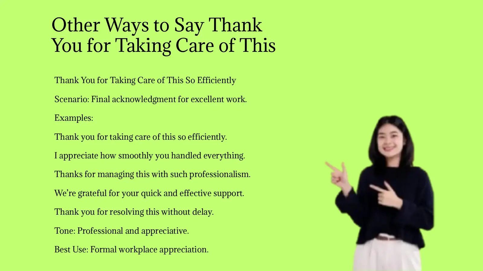 Other Ways to Say Thank You for Taking Care of This