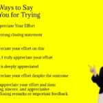 Other Ways to Say Thank You for Trying