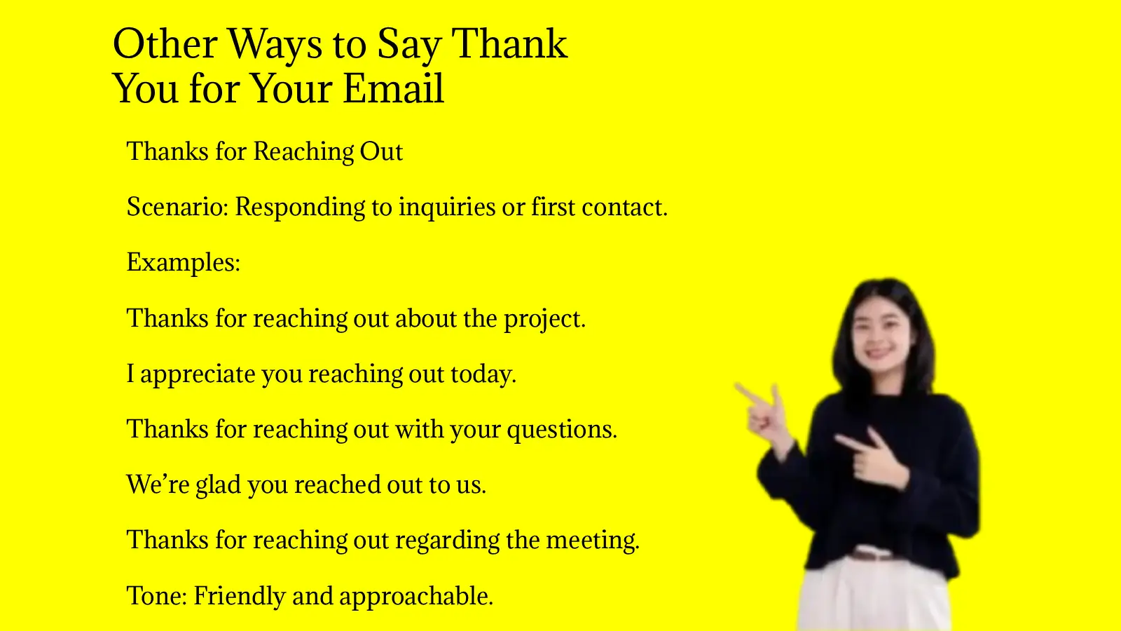 Other Ways to Say Thank You for Your Email
