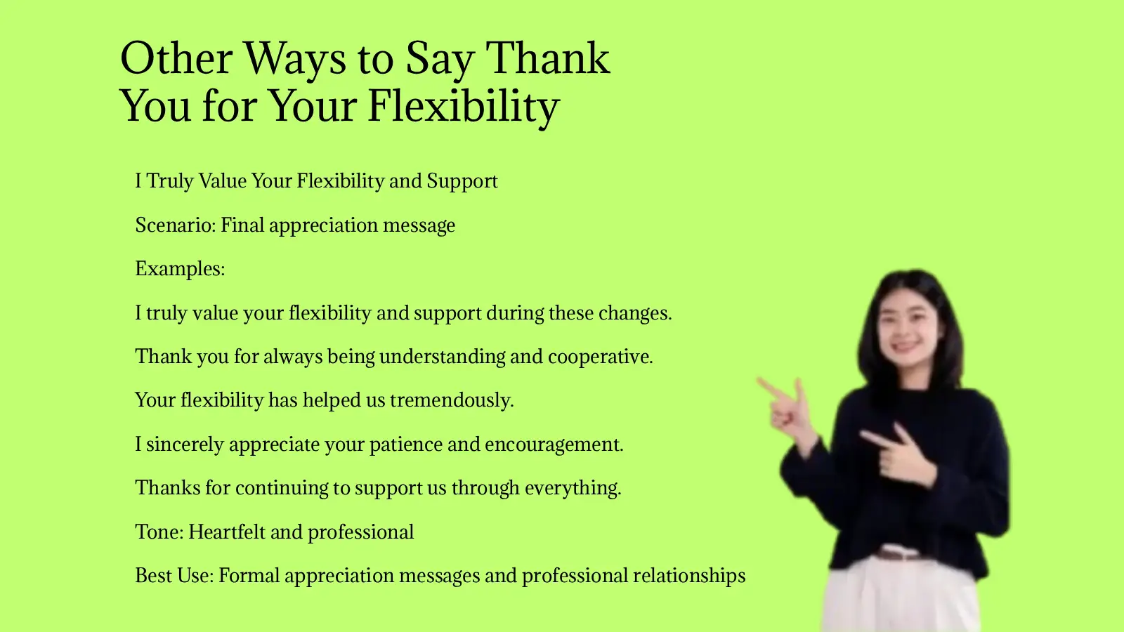 Other Ways to Say Thank You for Your Flexibility