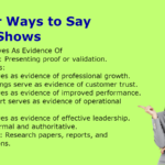 Other Ways to Say This Shows