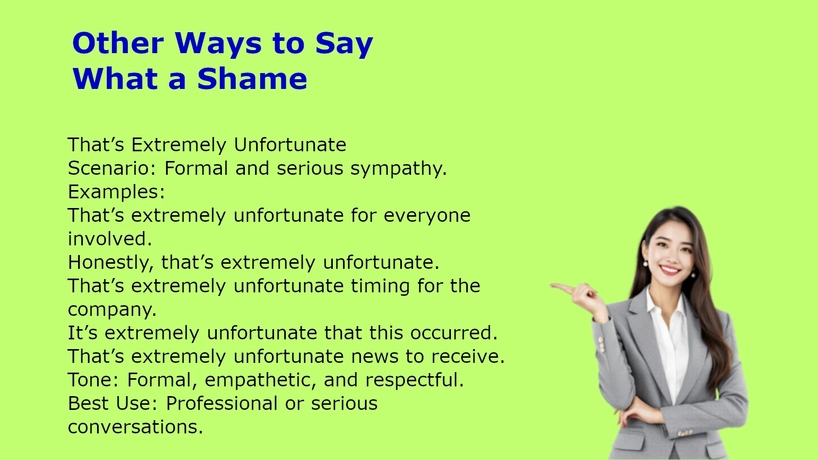 Other Ways to Say What a Shame