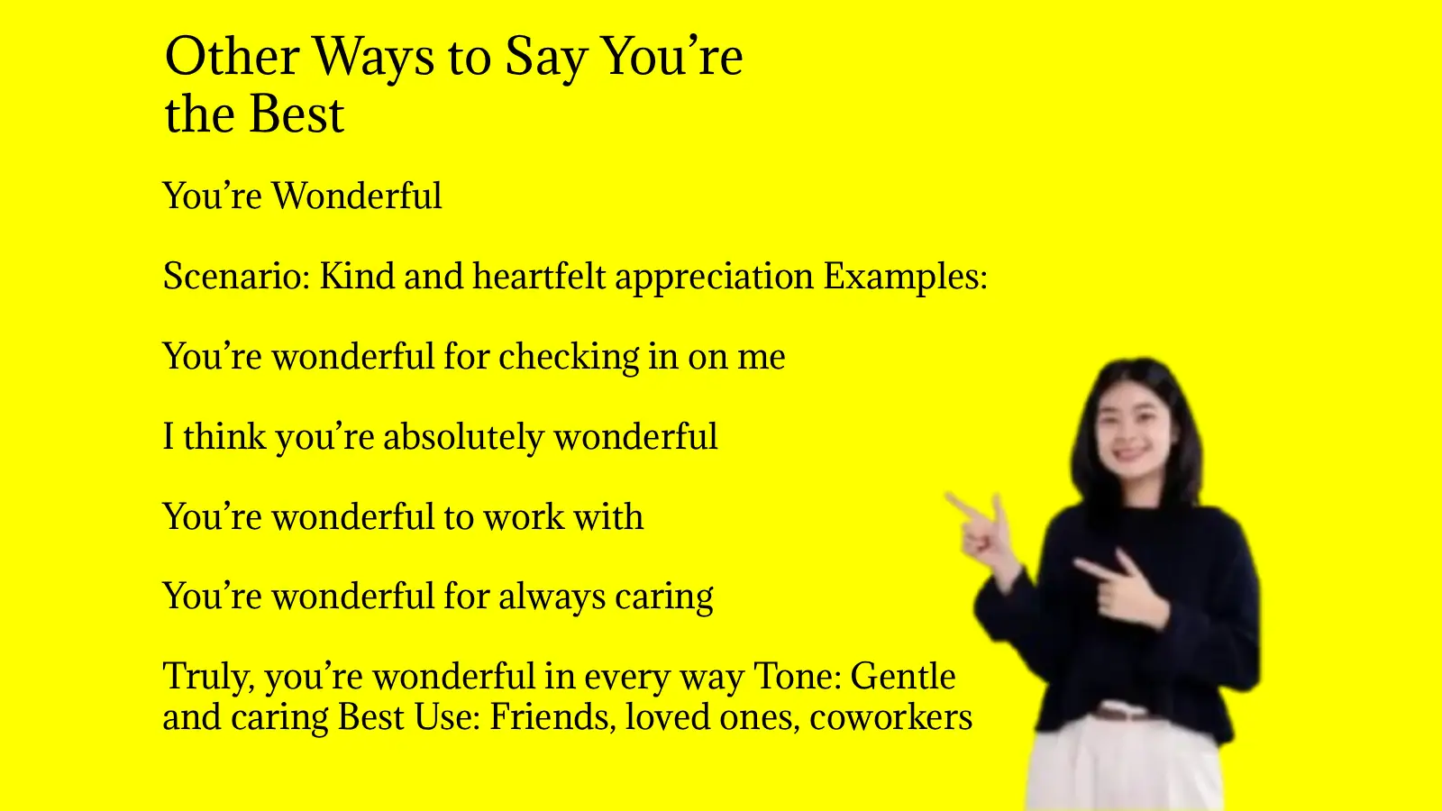 Other Ways to Say You’re the Best