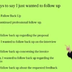 other ways to say I just wanted to follow up