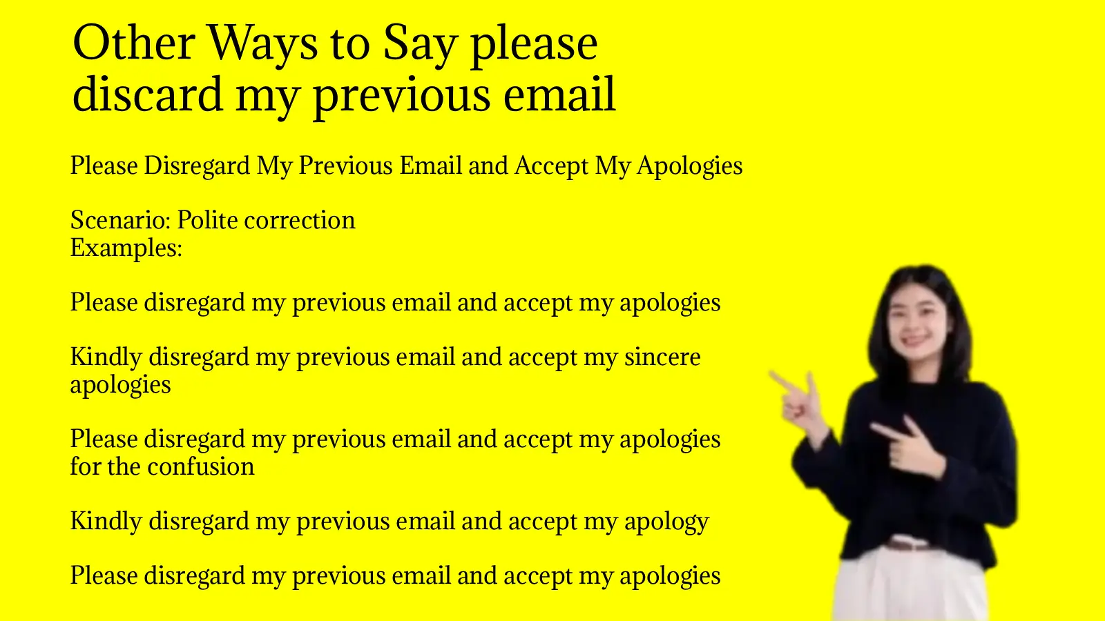 Other Ways to Say please discard my previous email