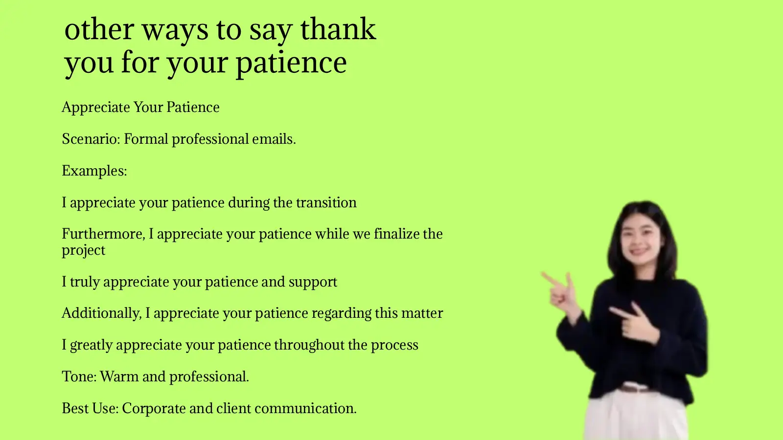 other ways to say thank you for your patience in an email
