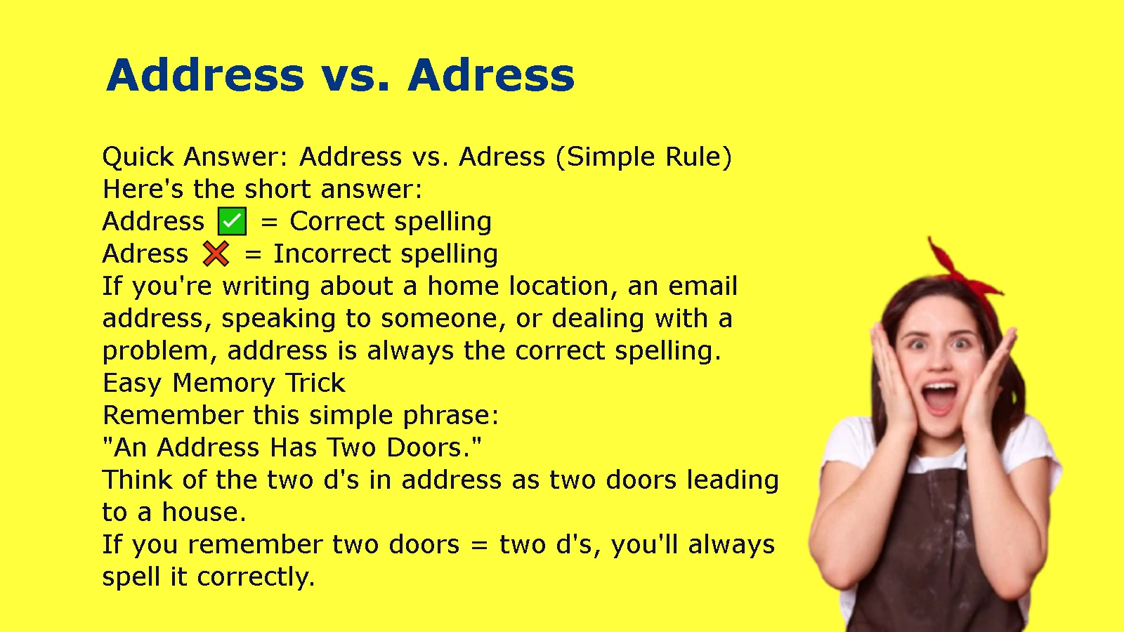 Address vs. Adress