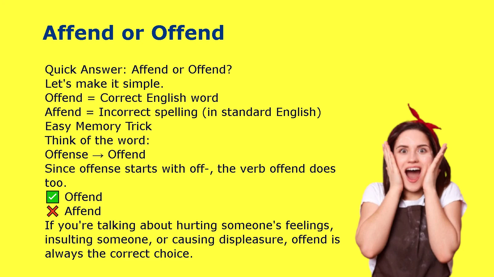 Affend or Offend