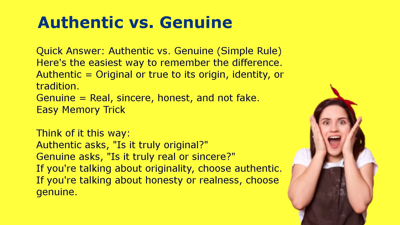 Authentic vs. Genuine