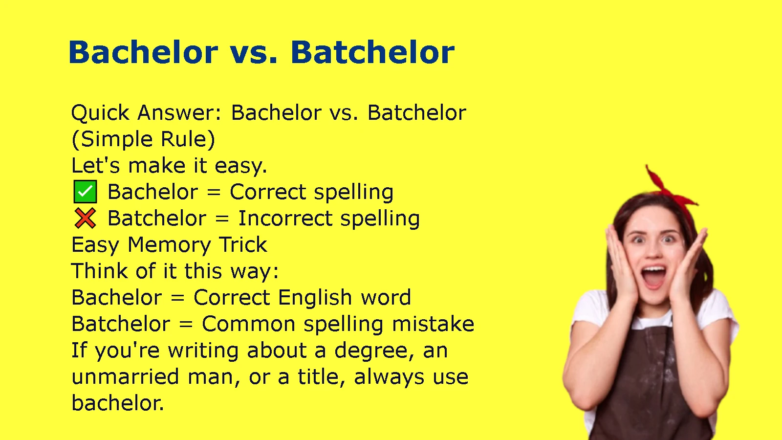 Bachelor vs. Batchelor