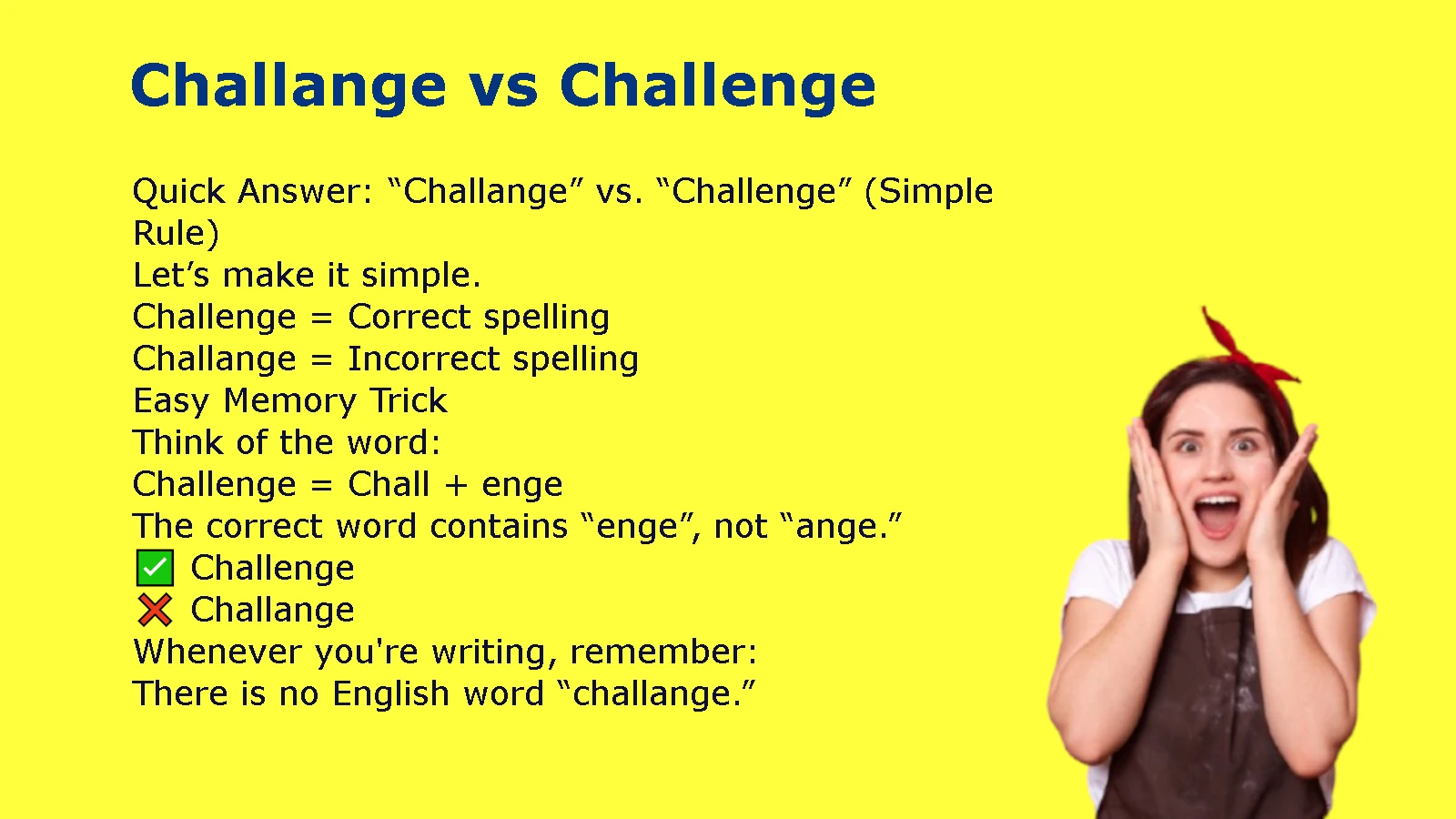 Challange vs Challenge