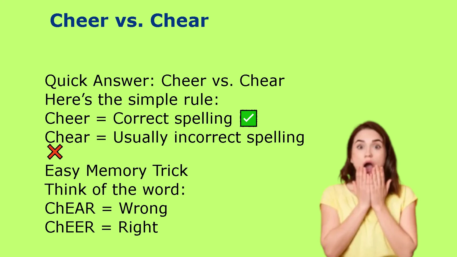 Cheer vs. Chear
