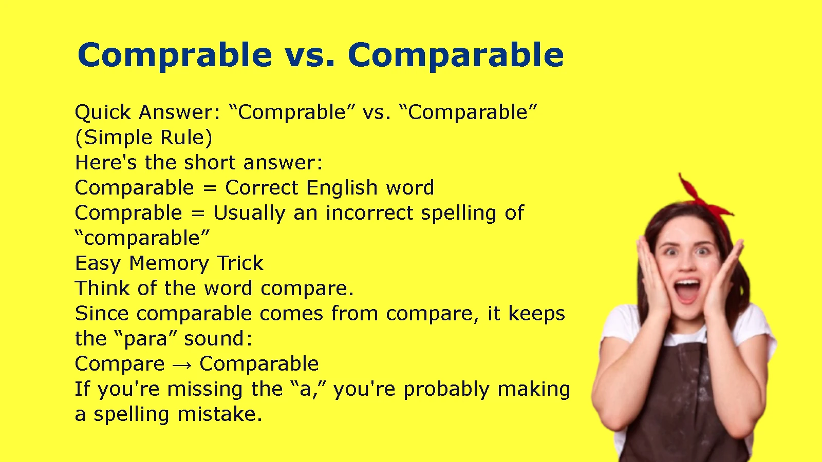 Comparable vs. Comprable