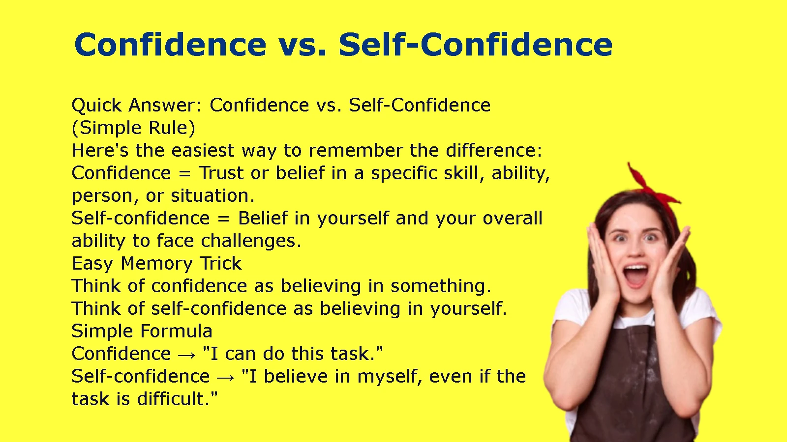 Confidence vs. Self-Confidence