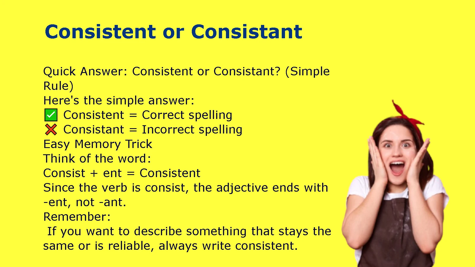 Consistent or Consistant