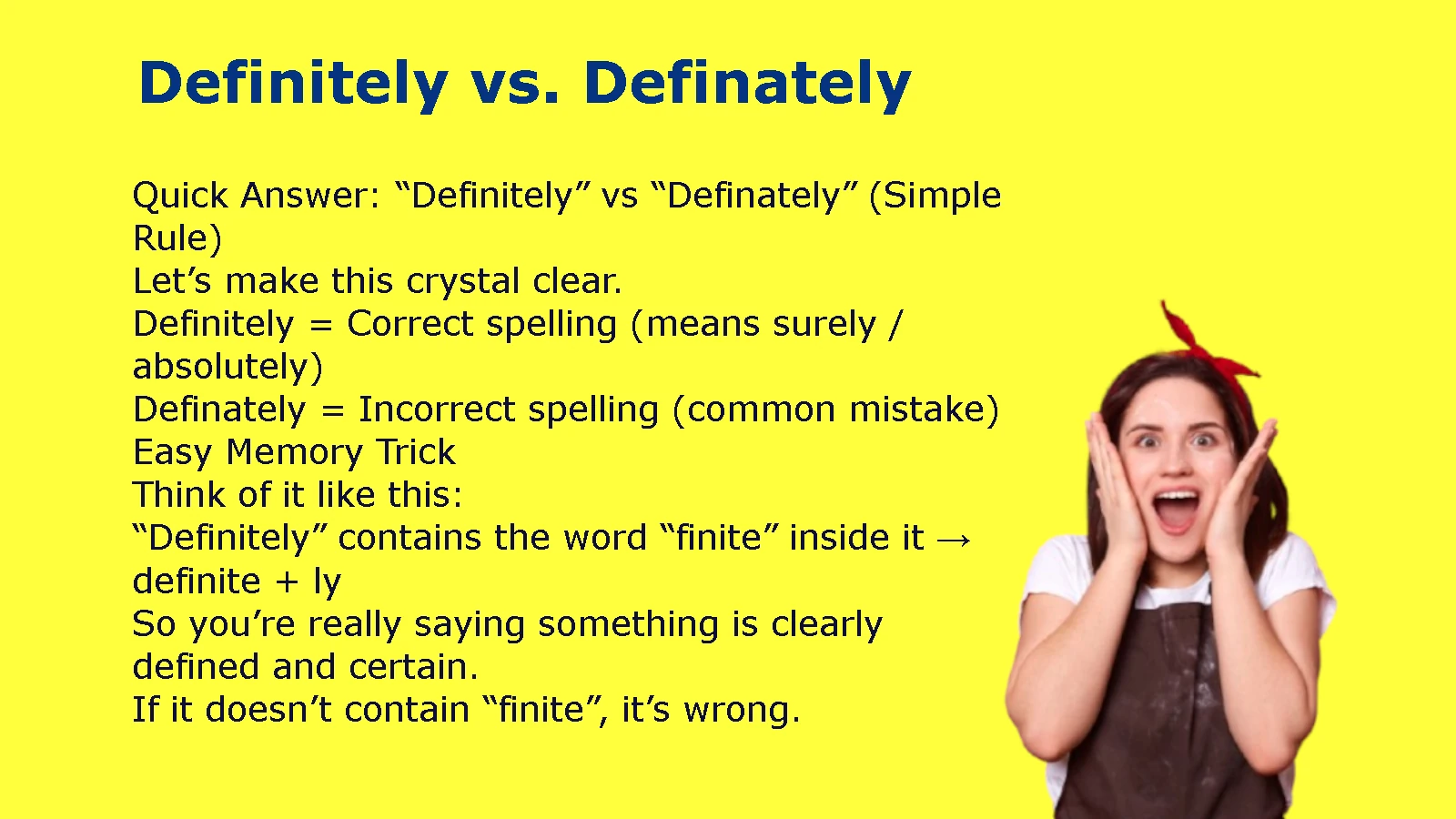 Definitely vs. Definately