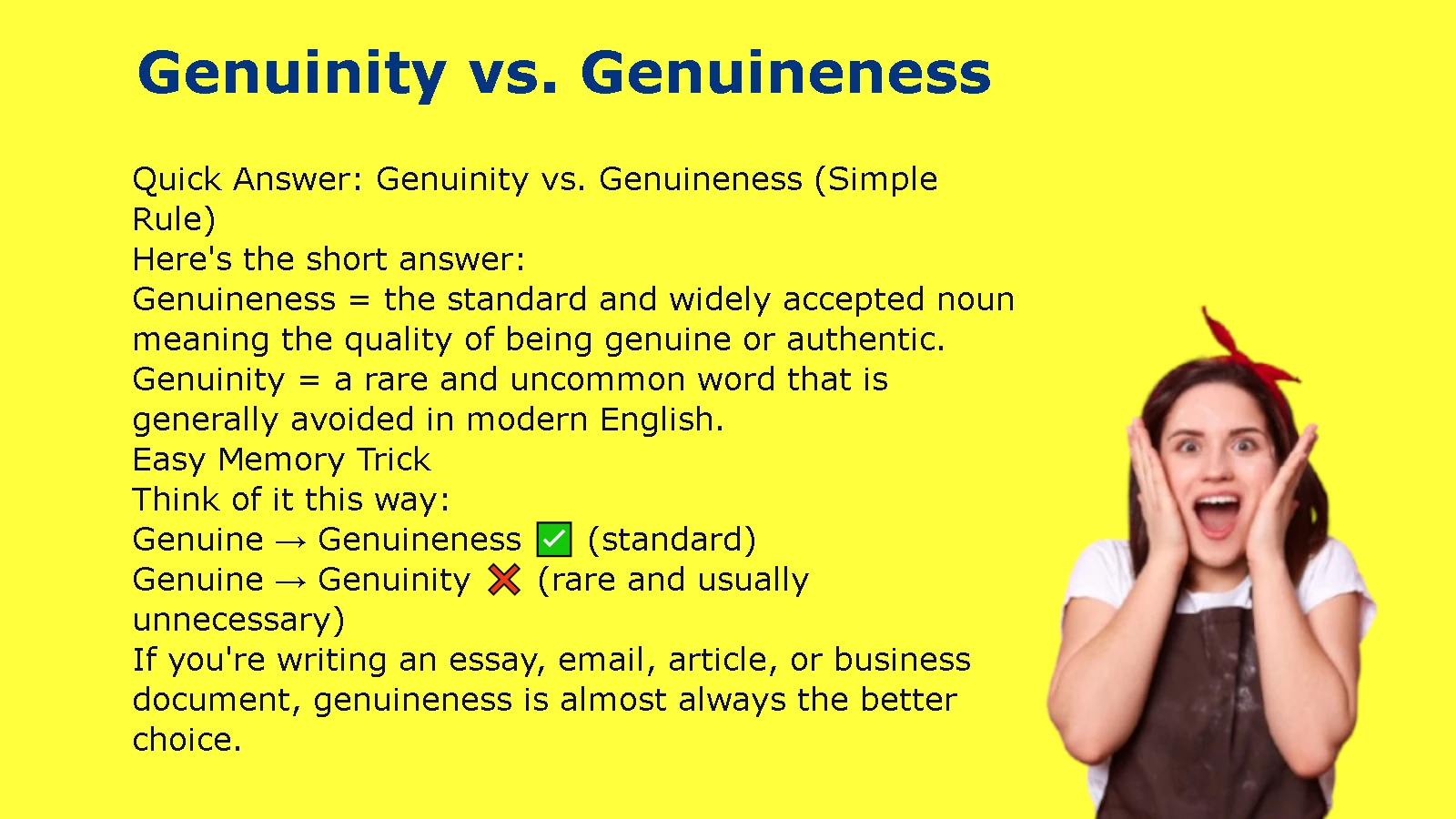 Genuinity vs. Genuineness