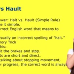 Halt vs. Hault
