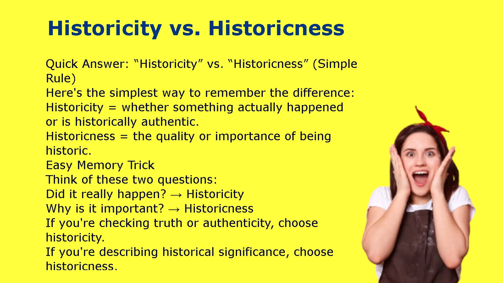 Historicity vs. Historicness