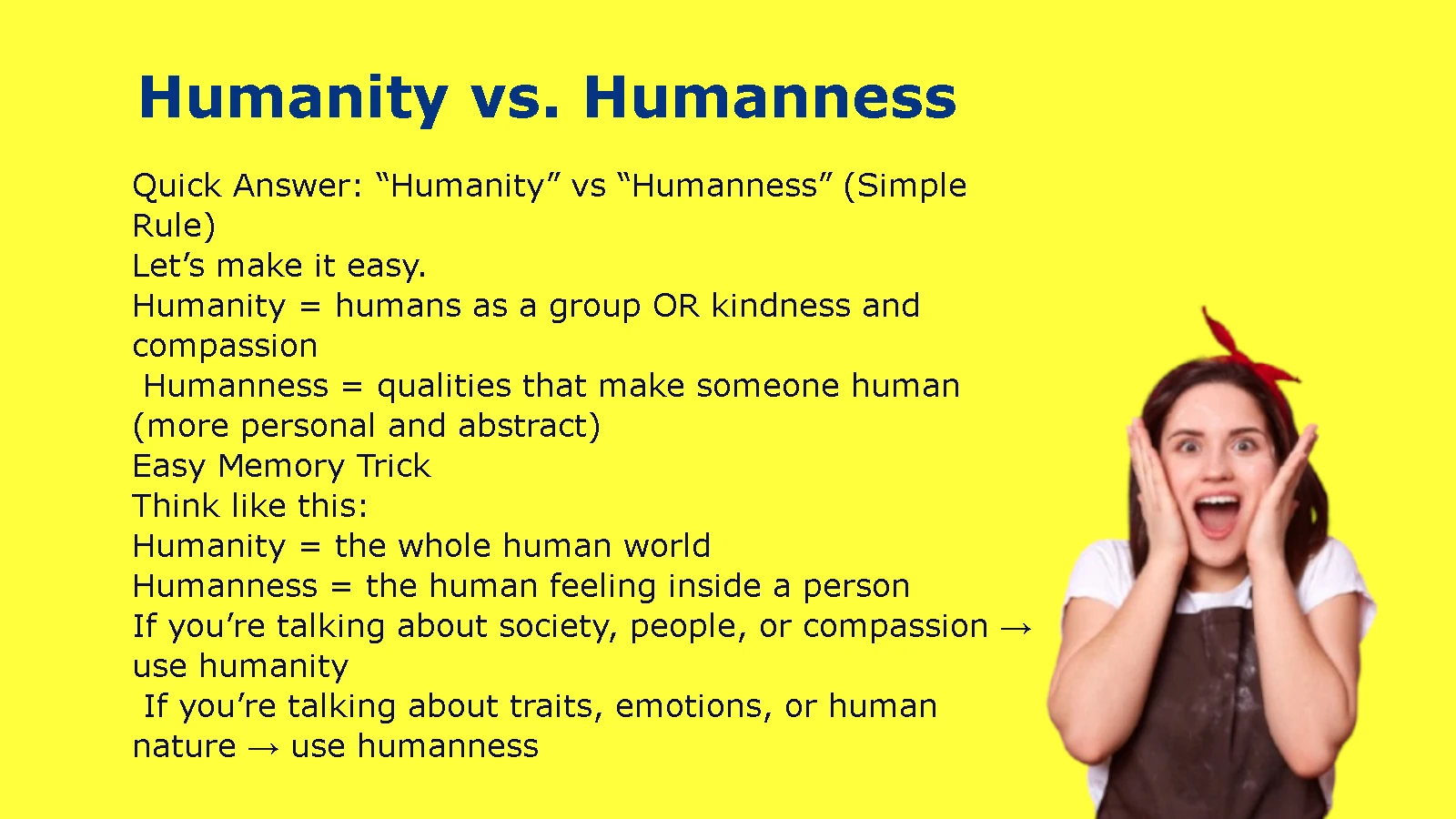 Humanity vs. Humanness