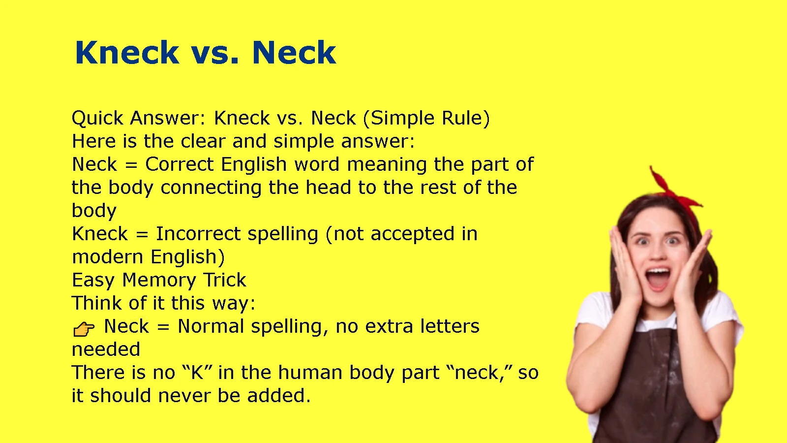 Kneck vs. Neck