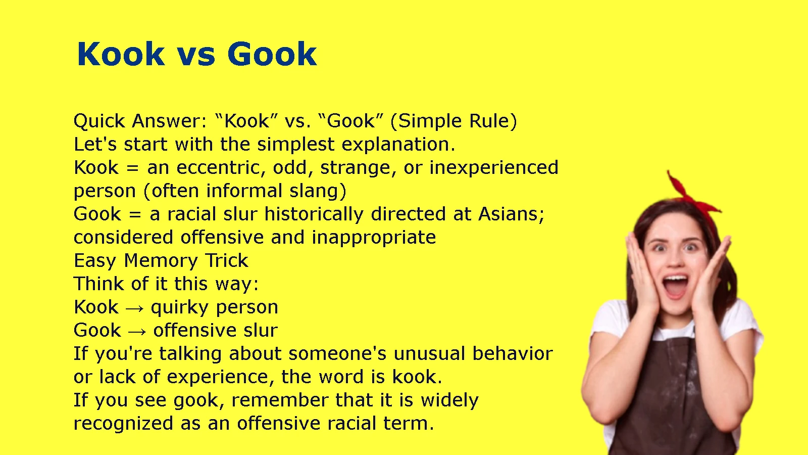 Kook vs Gook