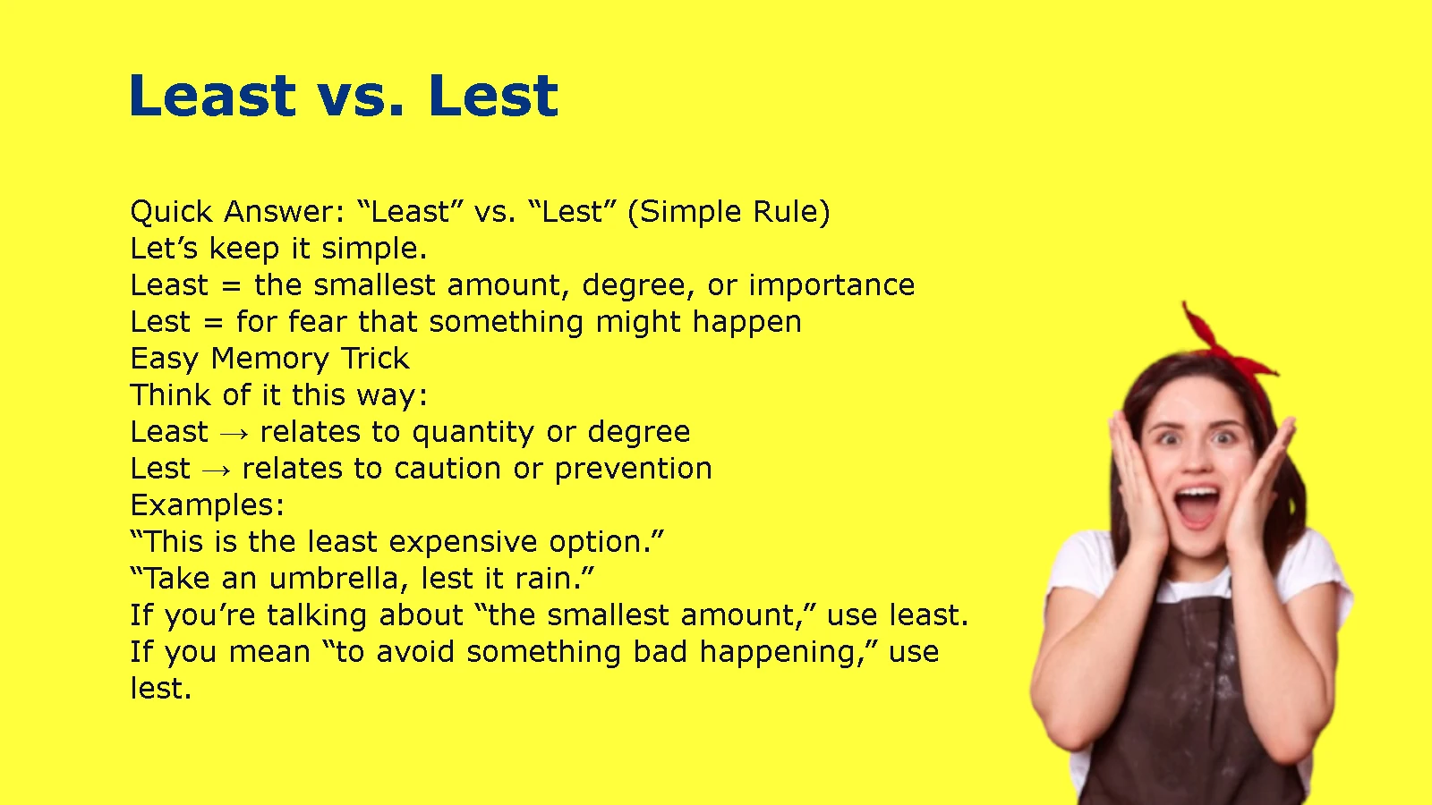 Least vs. Lest