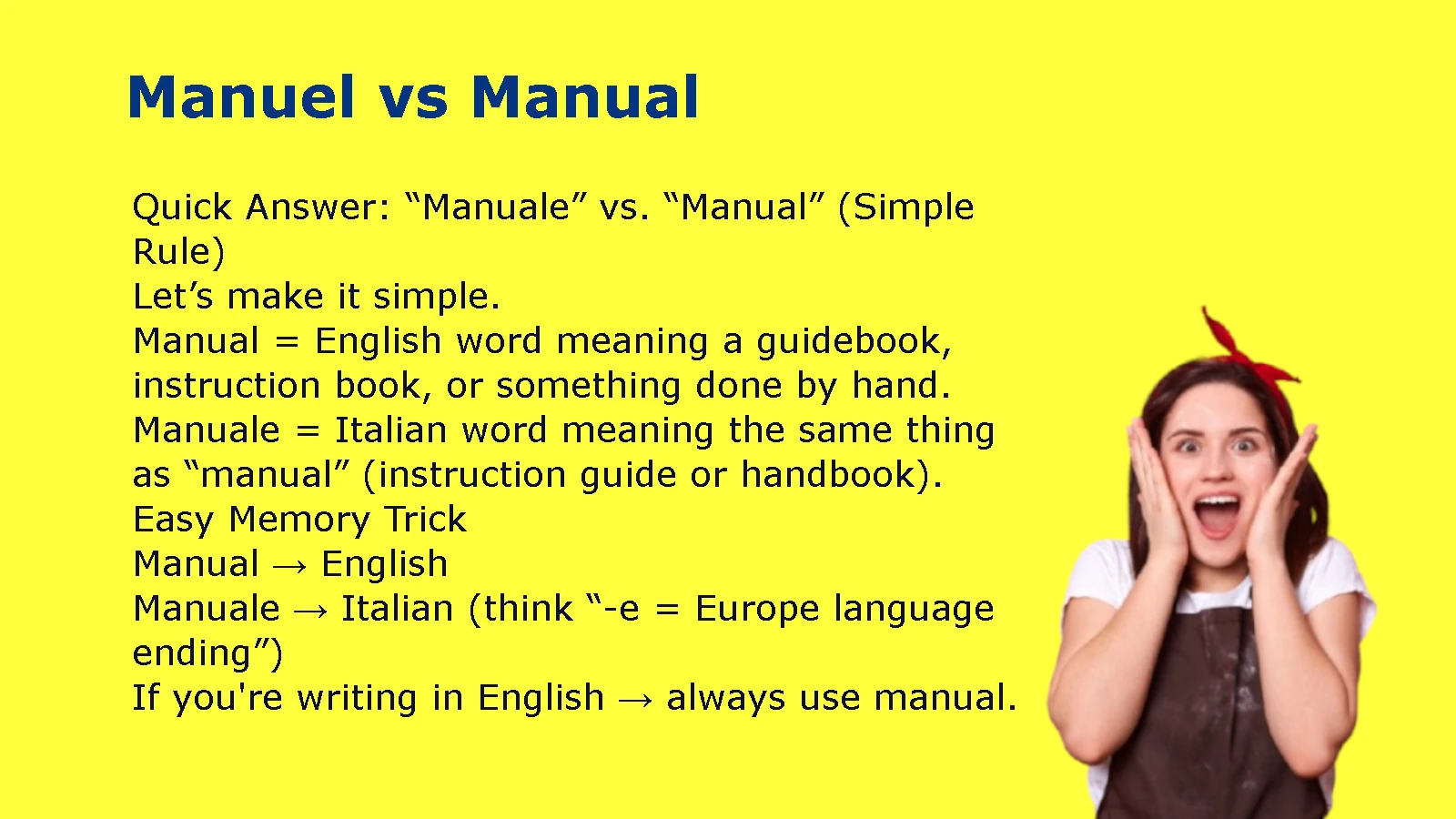 Manuel vs Manual