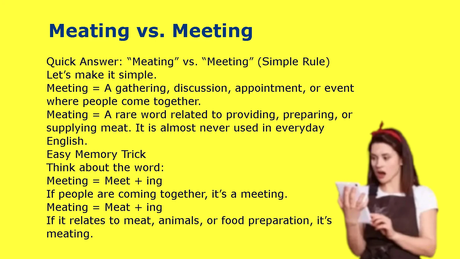 Meating vs. Meeting