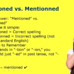 Mentioned vs. Mentionned