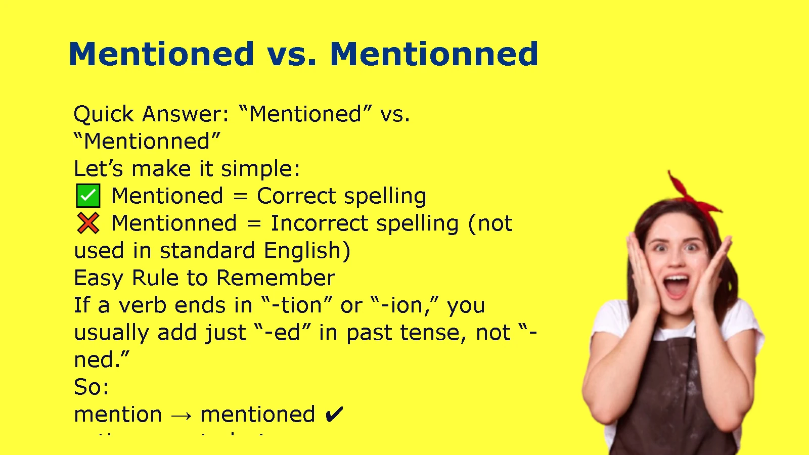 Mentioned vs. Mentionned