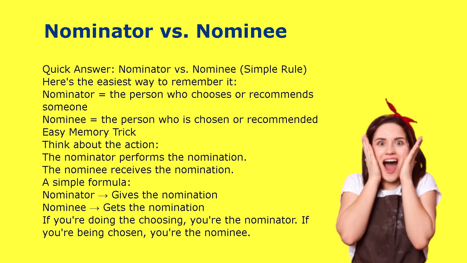 Nominator vs. Nominee