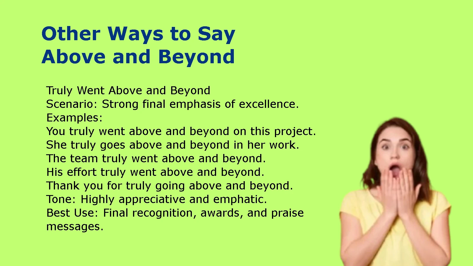 Other Ways to Say Above and Beyond
