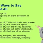 Other Ways to Say First of All